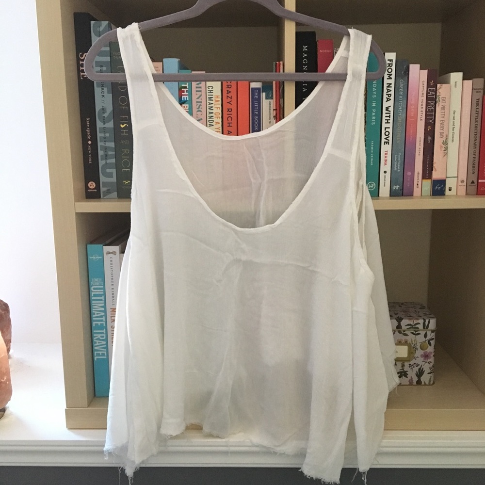 EUC Free People White Swing Tank